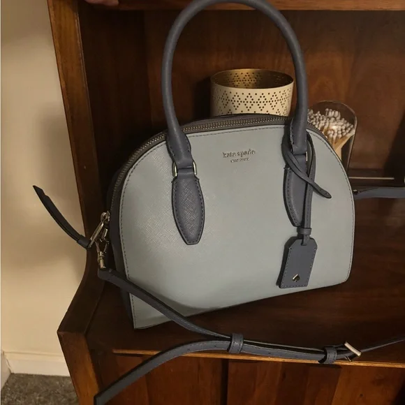 Kate Spade Reiley Medium Dome Satchel in Blue Dawn Saffiano Leather - Picture 1 of 5